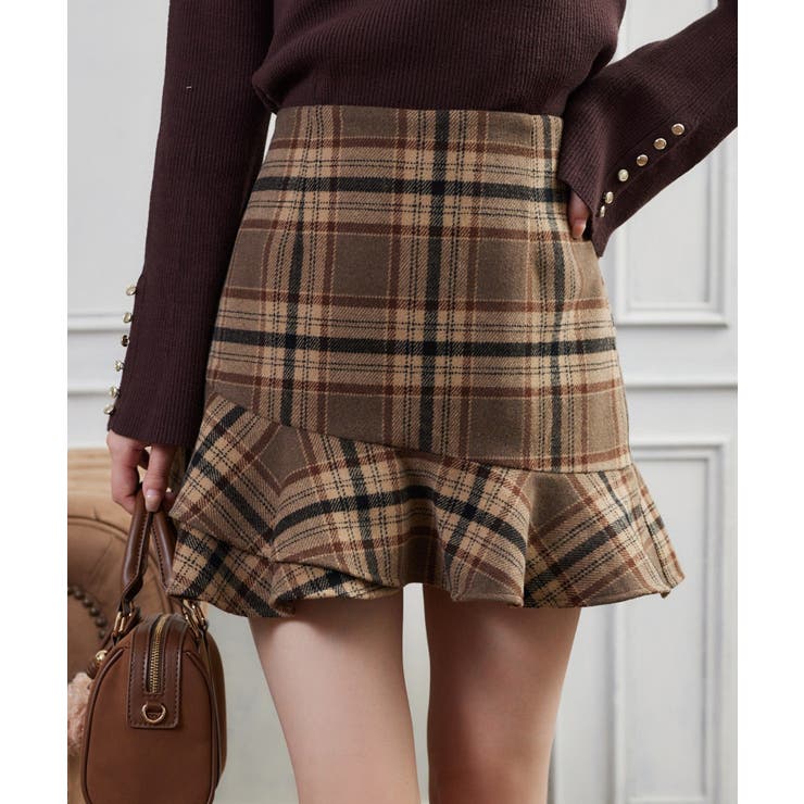 【one after another】イレヘムミニスカート | NICE CLAUP / OLIVE des OLIVE　OUTLET | 詳細画像1 