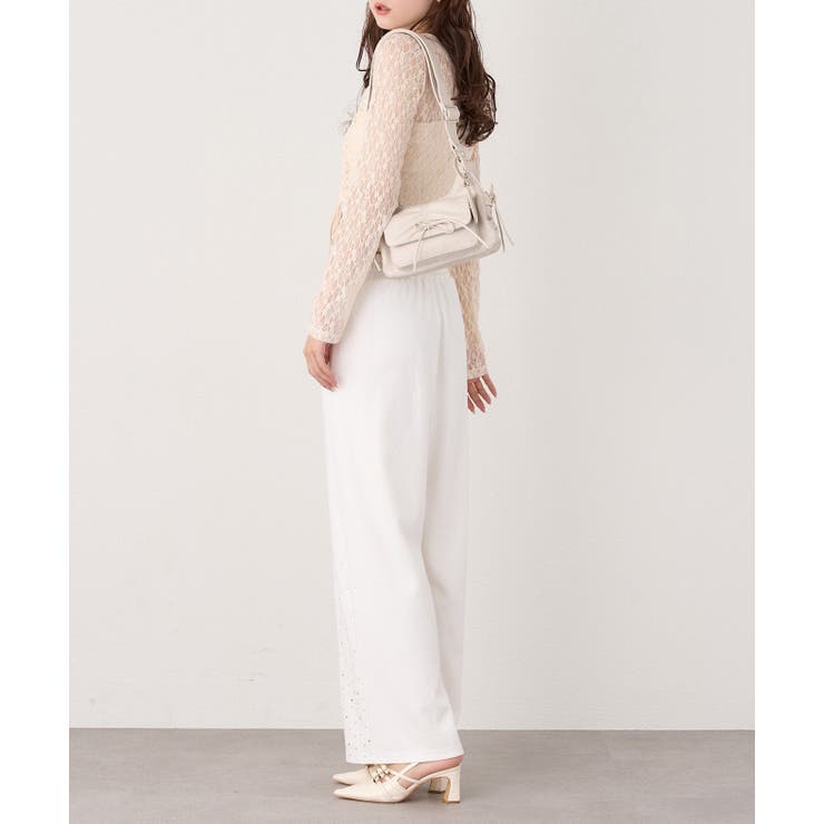 【one after another】裾ビジューカットパンツ | NICE CLAUP / OLIVE des OLIVE　OUTLET | 詳細画像8 