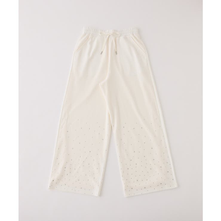 【one after another】裾ビジューカットパンツ | NICE CLAUP / OLIVE des OLIVE　OUTLET | 詳細画像9 