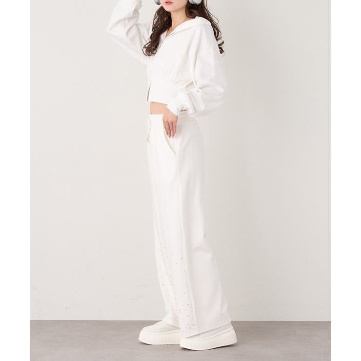 【one after another】裾ビジューカットパンツ | NICE CLAUP / OLIVE des OLIVE　OUTLET | 詳細画像11 