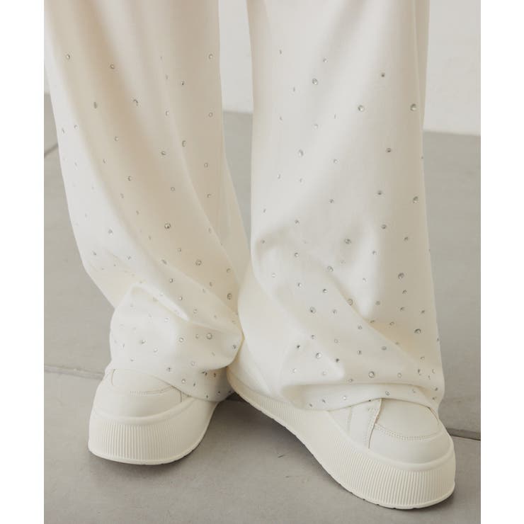 【one after another】裾ビジューカットパンツ | NICE CLAUP / OLIVE des OLIVE　OUTLET | 詳細画像20 