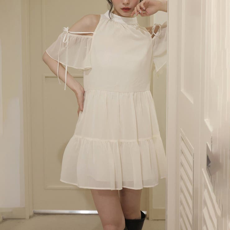 アイボリー | 【one after another】肩あきティアードチュニック | NICE CLAUP / OLIVE des OLIVE　OUTLET