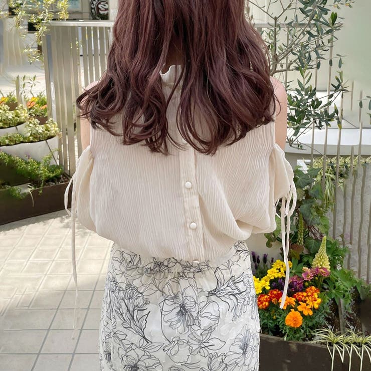 【one after another】肩リボンあきブラウス | NICE CLAUP / OLIVE des OLIVE　OUTLET | 詳細画像3 