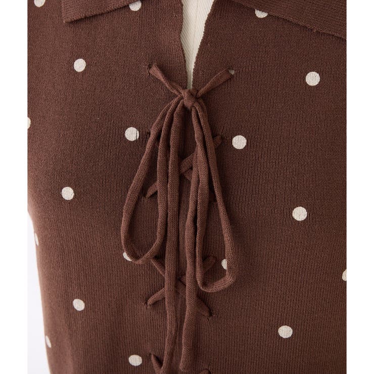 【one after another】レースアップポロドットニット | NICE CLAUP / OLIVE des OLIVE　OUTLET | 詳細画像34 