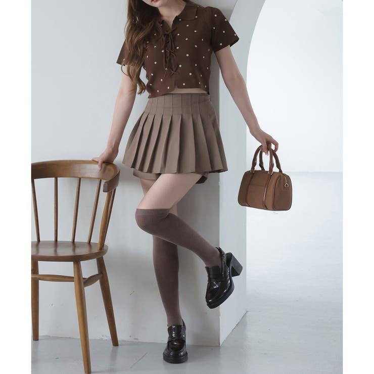 【one after another】レースアップポロドットニット | NICE CLAUP / OLIVE des OLIVE　OUTLET | 詳細画像19 