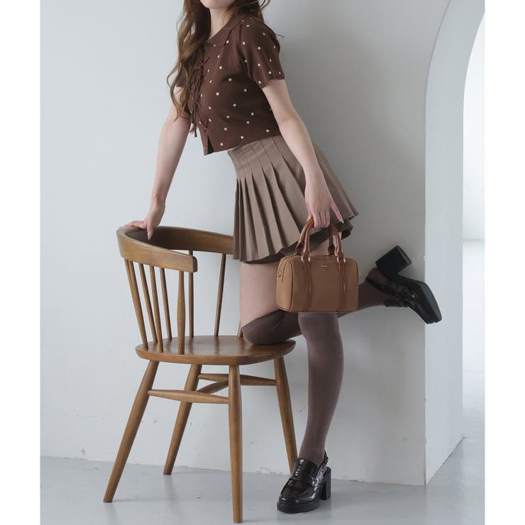 【one after another】レースアップポロドットニット | NICE CLAUP / OLIVE des OLIVE　OUTLET | 詳細画像18 