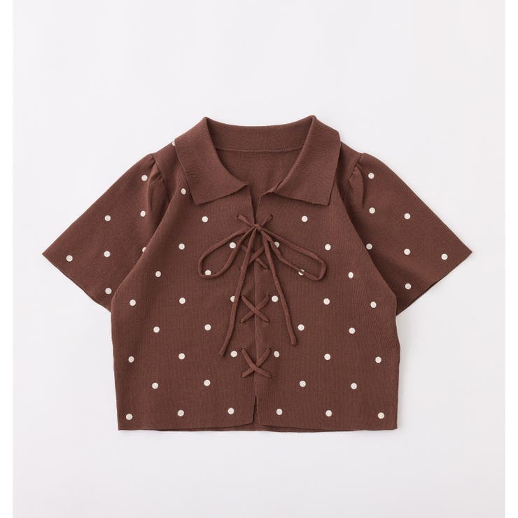 【one after another】レースアップポロドットニット | NICE CLAUP / OLIVE des OLIVE　OUTLET | 詳細画像16 