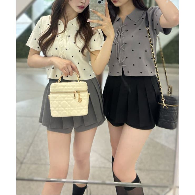 【one after another】レースアップポロドットニット | NICE CLAUP / OLIVE des OLIVE　OUTLET | 詳細画像41 