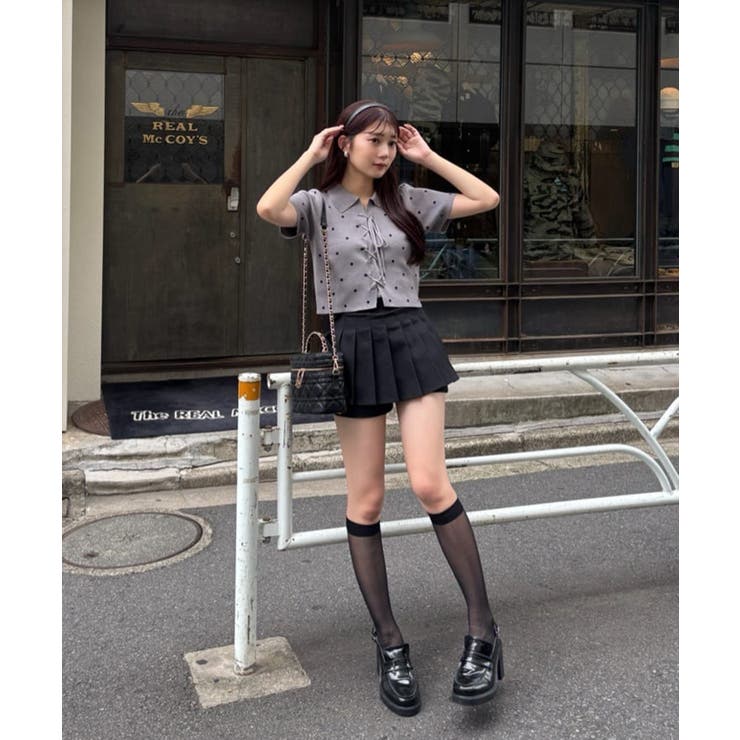 【one after another】レースアップポロドットニット | NICE CLAUP / OLIVE des OLIVE　OUTLET | 詳細画像45 