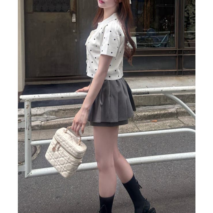 【one after another】レースアップポロドットニット | NICE CLAUP / OLIVE des OLIVE　OUTLET | 詳細画像51 