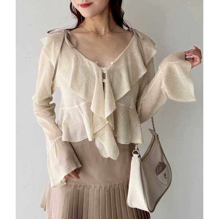 アイボリー | 【one after another】フリルボレロカーディガン | NICE CLAUP / OLIVE des OLIVE　OUTLET