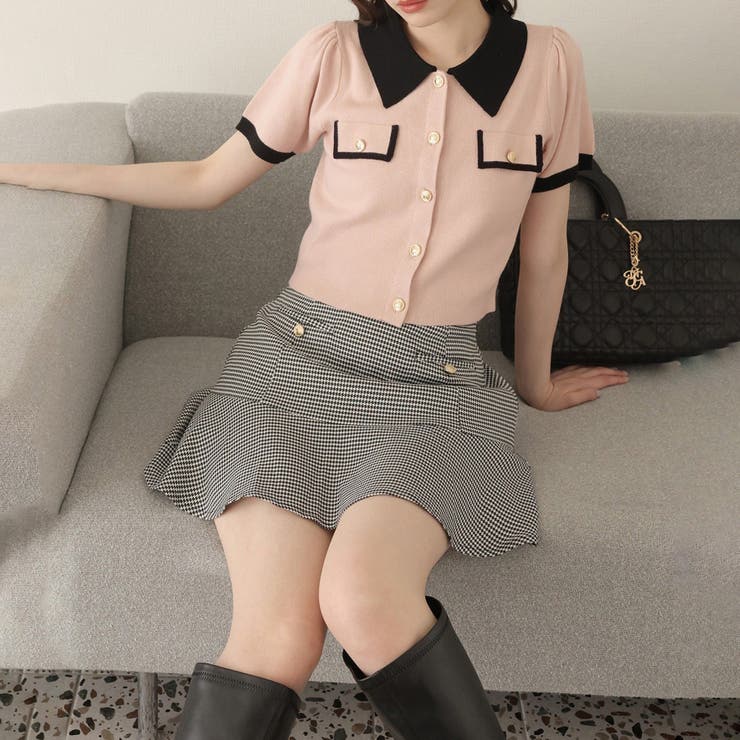 【one after another】金ボタン半袖ニット | NICE CLAUP / OLIVE des OLIVE　OUTLET | 詳細画像31 