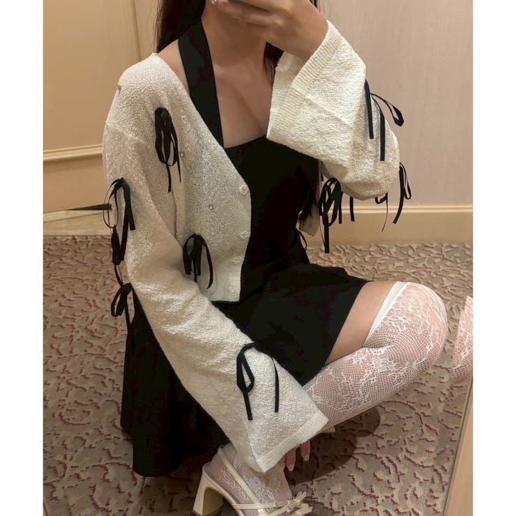 【one after another】リボンいっぱいカーディガン | NICE CLAUP / OLIVE des OLIVE　OUTLET | 詳細画像26 