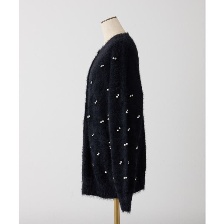【one after another】ビジューフェザーロングカーデ | NICE CLAUP / OLIVE des OLIVE　OUTLET | 詳細画像9 