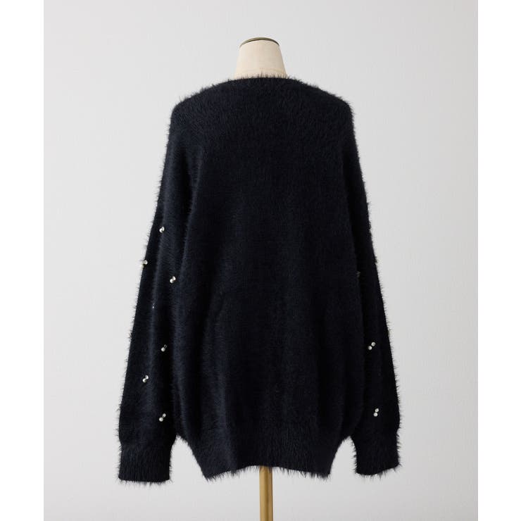 【one after another】ビジューフェザーロングカーデ | NICE CLAUP / OLIVE des OLIVE　OUTLET | 詳細画像10 