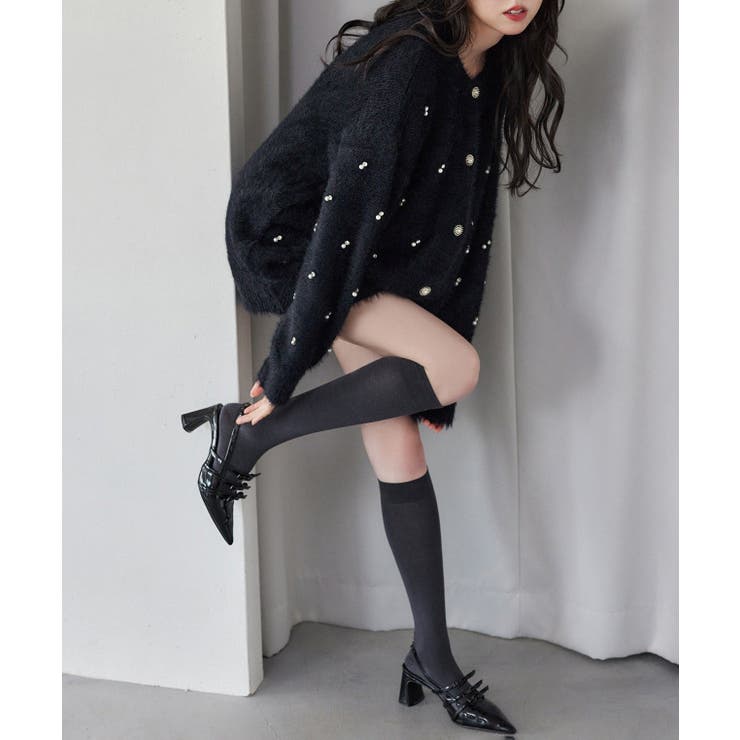 【one after another】ビジューフェザーロングカーデ | NICE CLAUP / OLIVE des OLIVE　OUTLET | 詳細画像11 
