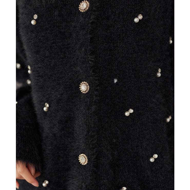【one after another】ビジューフェザーロングカーデ | NICE CLAUP / OLIVE des OLIVE　OUTLET | 詳細画像13 