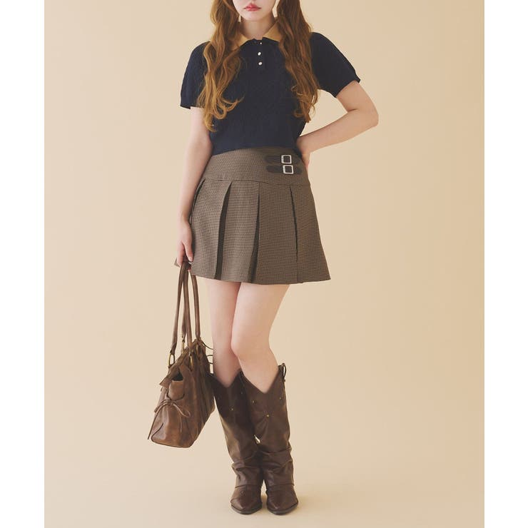 【one after another】２枚衿ケーブル半袖ニット | NICE CLAUP / OLIVE des OLIVE　OUTLET | 詳細画像28 