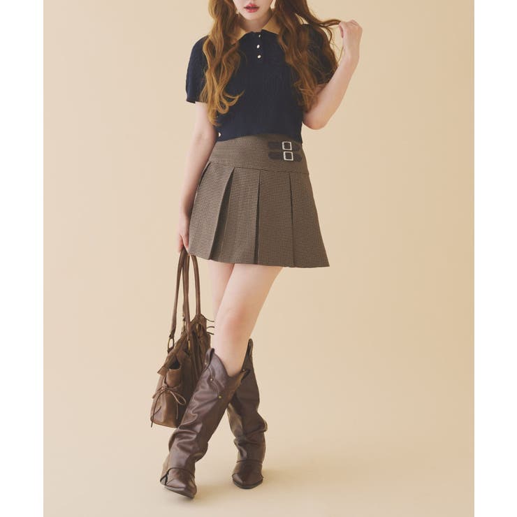 【one after another】２枚衿ケーブル半袖ニット | NICE CLAUP / OLIVE des OLIVE　OUTLET | 詳細画像34 