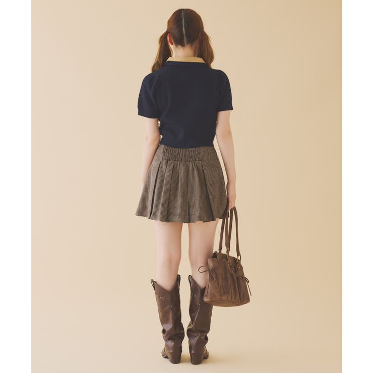 【one after another】２枚衿ケーブル半袖ニット | NICE CLAUP / OLIVE des OLIVE　OUTLET | 詳細画像35 