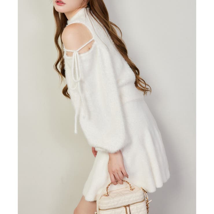 【one after another】2way肩あきシャギーニット | NICE CLAUP / OLIVE des OLIVE　OUTLET | 詳細画像6 