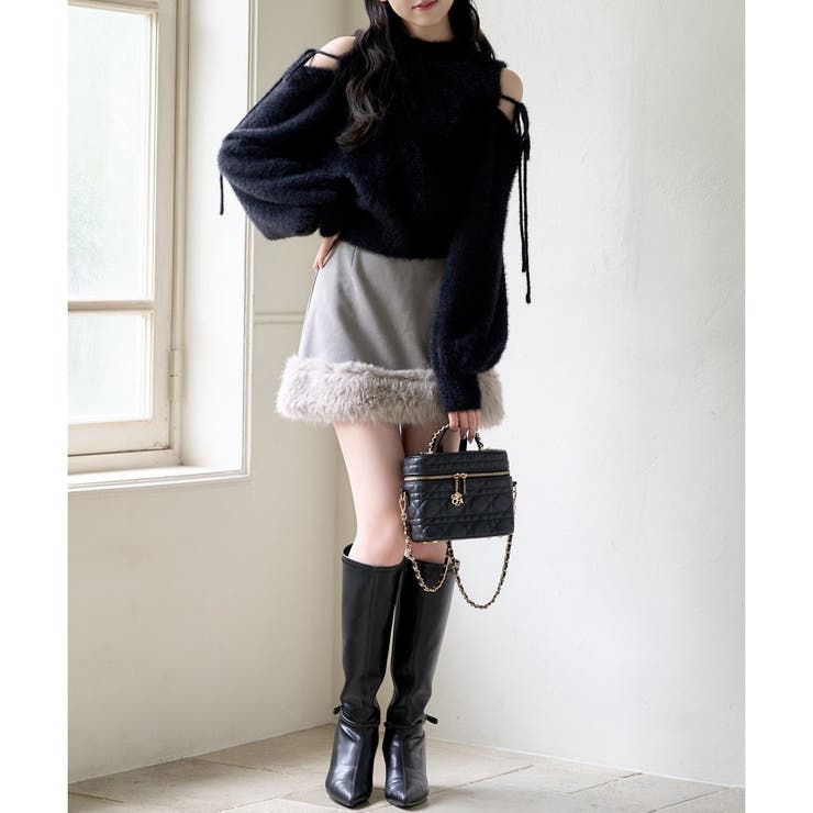 【one after another】2way肩あきシャギーニット | NICE CLAUP / OLIVE des OLIVE　OUTLET | 詳細画像26 