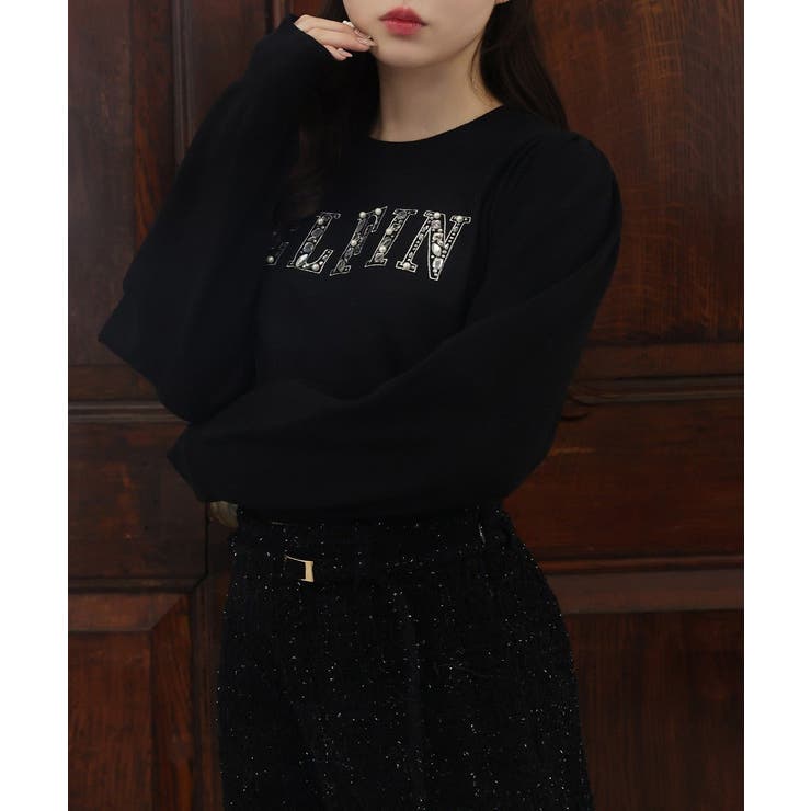 【one after another】キラキラビジューロゴニット | NICE CLAUP / OLIVE des OLIVE　OUTLET | 詳細画像15 