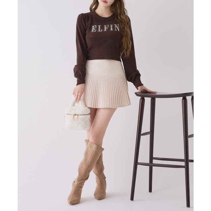 【one after another】キラキラビジューロゴニット | NICE CLAUP / OLIVE des OLIVE　OUTLET | 詳細画像22 