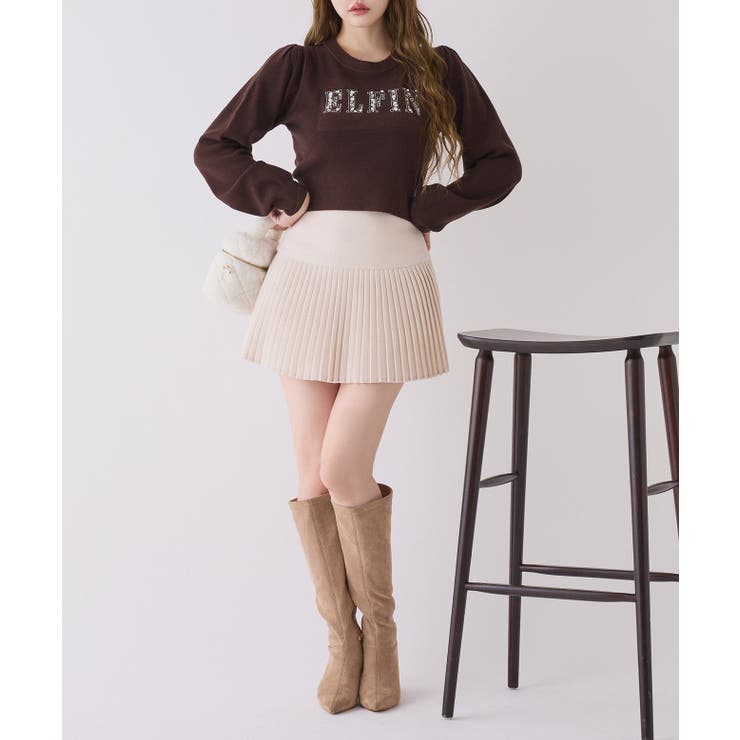 【one after another】キラキラビジューロゴニット | NICE CLAUP / OLIVE des OLIVE　OUTLET | 詳細画像23 