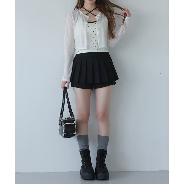 【one after another】レース付きカットカーディガン | NICE CLAUP / OLIVE des OLIVE　OUTLET | 詳細画像4 