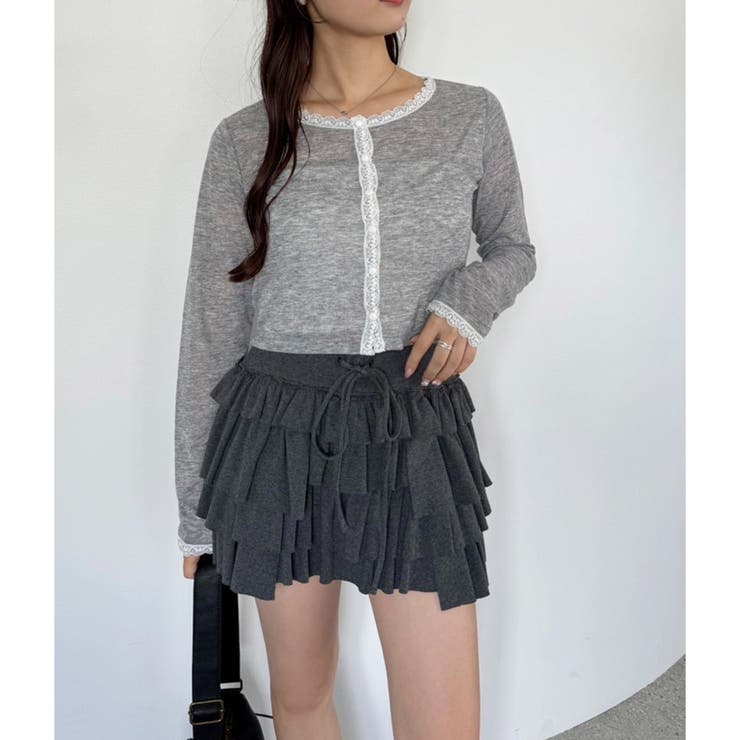 【one after another】レース付きカットカーディガン | NICE CLAUP / OLIVE des OLIVE　OUTLET | 詳細画像25 