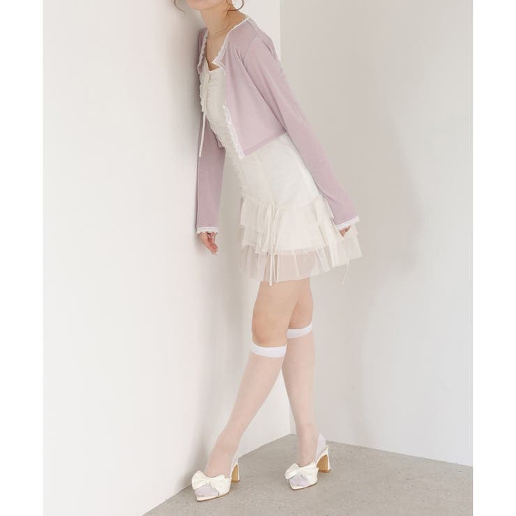 【one after another】レース付きカットカーディガン | NICE CLAUP / OLIVE des OLIVE　OUTLET | 詳細画像20 