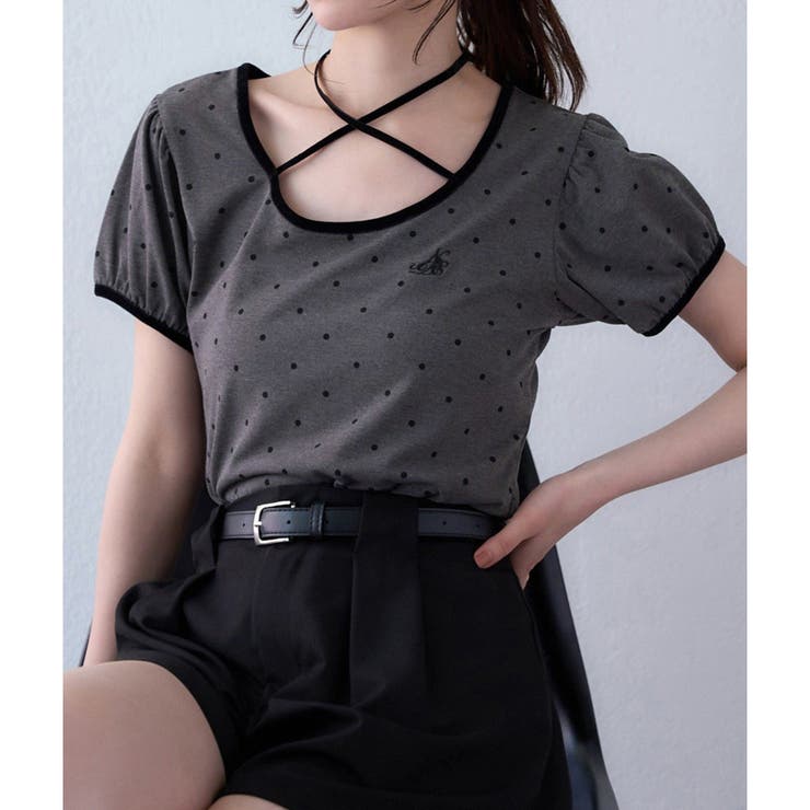 【one after another】ホルターネック配色ドットトップス | NICE CLAUP / OLIVE des OLIVE　OUTLET | 詳細画像13 