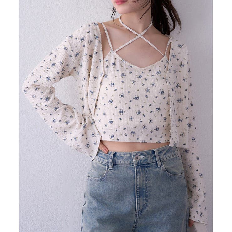 柄1 | 【one after another】2枚セットトップス | NICE CLAUP / OLIVE des OLIVE　OUTLET