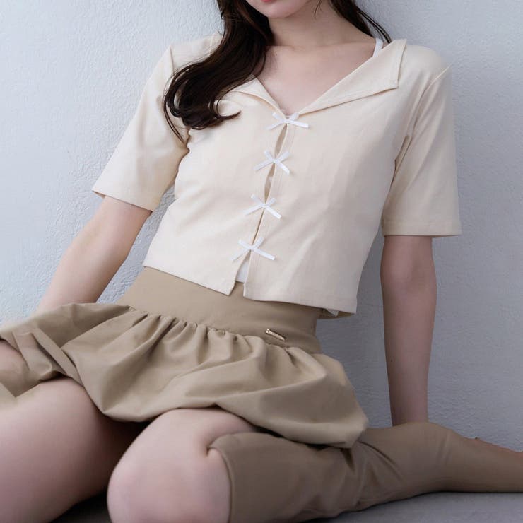【one after another】インナードッキングリボントップス  | NICE CLAUP / OLIVE des OLIVE　OUTLET | 詳細画像31 