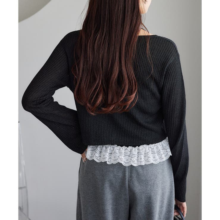 【one after another】裾レースホルターネックインナー | NICE CLAUP / OLIVE des OLIVE　OUTLET | 詳細画像19 