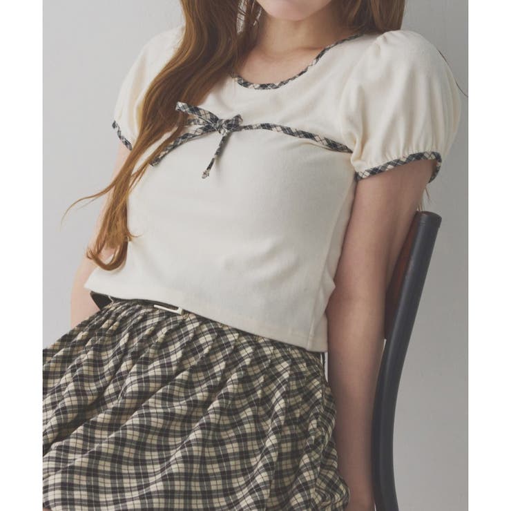 【one after another】配色リボンカットソー | NICE CLAUP / OLIVE des OLIVE　OUTLET | 詳細画像2 