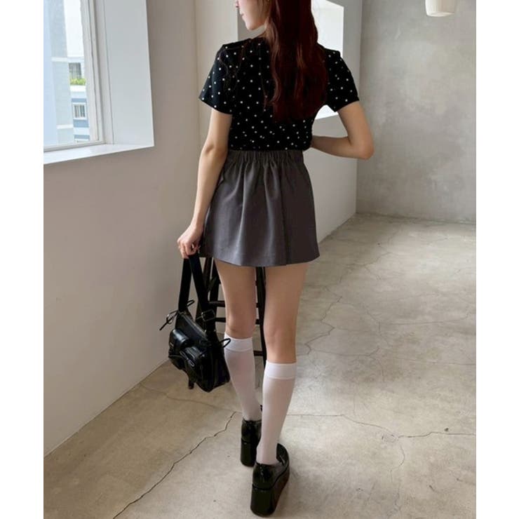 【one after another】ワンポイント刺繍ドットTシャツ | NICE CLAUP / OLIVE des OLIVE　OUTLET | 詳細画像6 