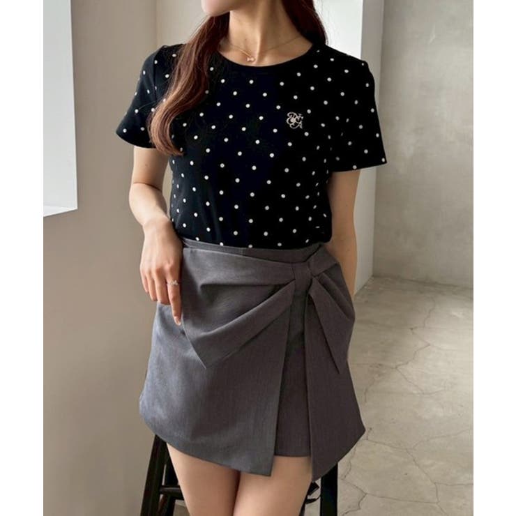 【one after another】ワンポイント刺繍ドットTシャツ | NICE CLAUP / OLIVE des OLIVE　OUTLET | 詳細画像7 