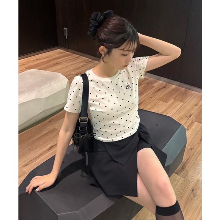 【one after another】ワンポイント刺繍ドットTシャツ | NICE CLAUP / OLIVE des OLIVE　OUTLET | 詳細画像16 