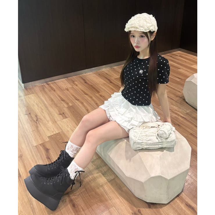 【one after another】ワンポイント刺繍ドットTシャツ | NICE CLAUP / OLIVE des OLIVE　OUTLET | 詳細画像19 