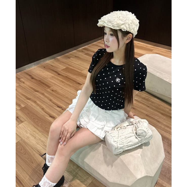 【one after another】ワンポイント刺繍ドットTシャツ | NICE CLAUP / OLIVE des OLIVE　OUTLET | 詳細画像20 