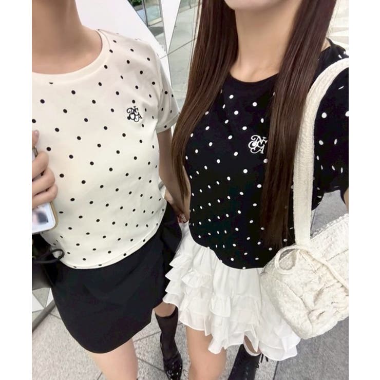 【one after another】ワンポイント刺繍ドットTシャツ | NICE CLAUP / OLIVE des OLIVE　OUTLET | 詳細画像21 