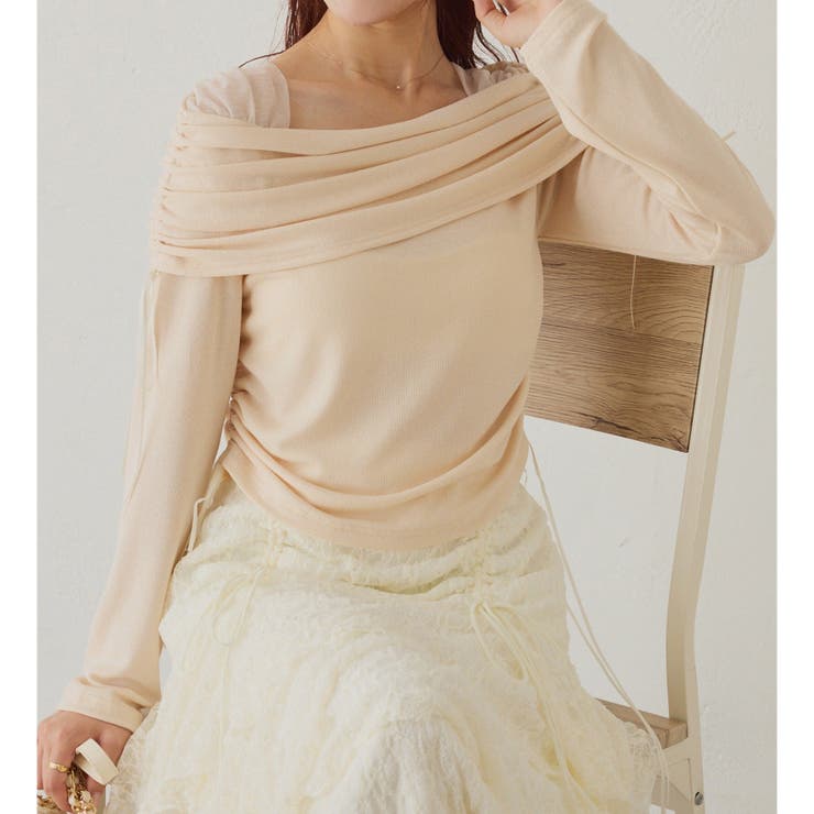 アイボリー | 【one after another】オフショルトップス | NICE CLAUP / OLIVE des OLIVE　OUTLET