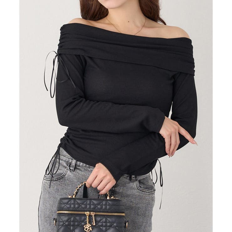 ブラック | 【one after another】オフショルトップス | NICE CLAUP / OLIVE des OLIVE　OUTLET