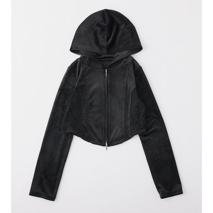 サイドレースベロアパーカー | NICE CLAUP / OLIVE des OLIVE　OUTLET | 詳細画像9 