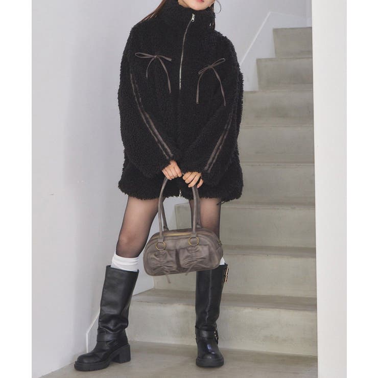 【one after another】リボンボアブルゾン | NICE CLAUP / OLIVE des OLIVE　OUTLET | 詳細画像9 