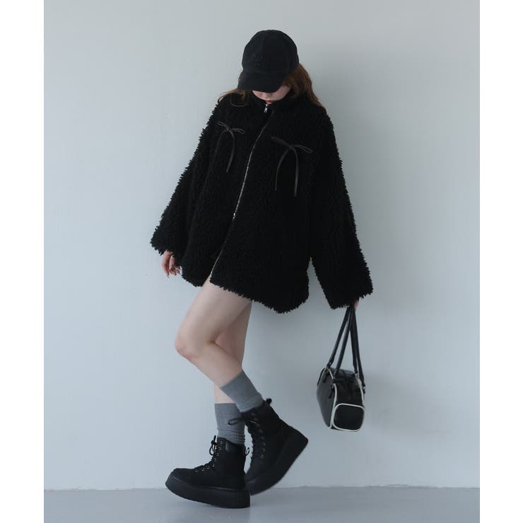 【one after another】リボンボアブルゾン | NICE CLAUP / OLIVE des OLIVE　OUTLET | 詳細画像11 