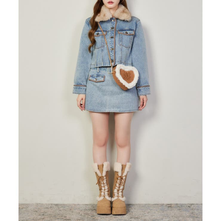 【one after another】襟ファー配色ジャケット | NICE CLAUP / OLIVE des OLIVE　OUTLET | 詳細画像7 