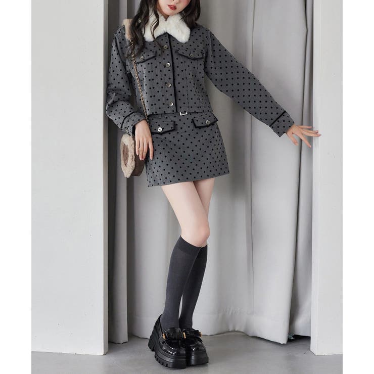 【one after another】襟ファー配色ジャケット | NICE CLAUP / OLIVE des OLIVE　OUTLET | 詳細画像21 